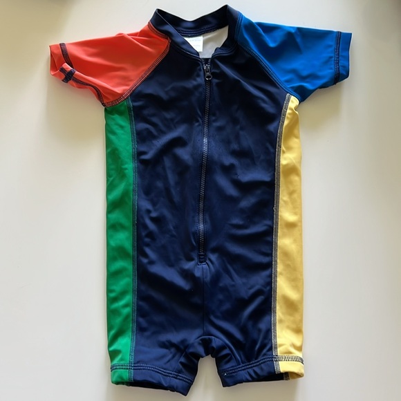 Hanna Andersson Long Sleeve Rash Guard Swimsuit - Picture 6 of 8